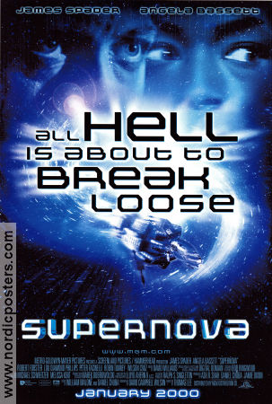 Supernova 2000 poster James Spader Peter Facinelli Angela Bassett Walter Hill Rymdskepp