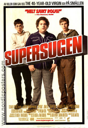 Superbad 2007 movie poster Michael Cera Jonah Hill Greg Mottola School