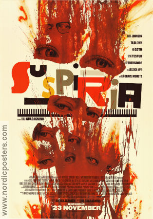 Suspiria 2018 movie poster Chloe Grace Moretz Tilda Swinton Doris Hick Dakota Johnson Luca Guadagnino