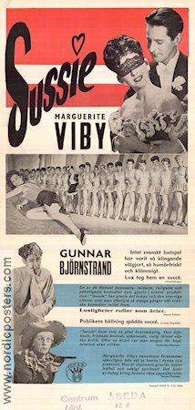 Sussie 1945 poster Marguerite Viby Gunnar Björnstrand Ingrid Envall Arne Mattsson