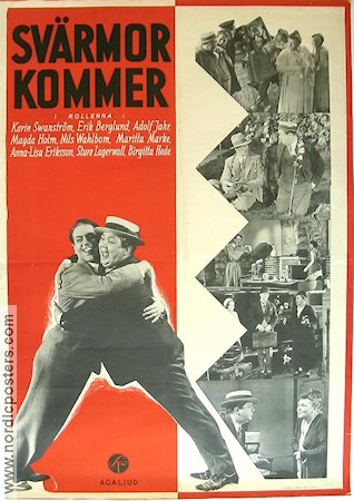 Svärmor kommer 1932 movie poster Karin Swanström Erik Berglund Bullen Berglund Adolf Jahr Paul Merzbach