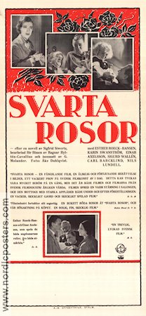 Svarta rosor 1932 movie poster Ester Roeck Hansen Einar Axelsson Karin Swanström Gustaf Molander