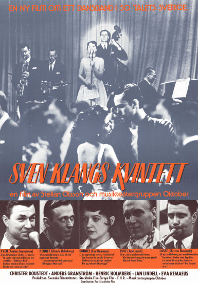 Sven Klangs kvintett 1976 poster Henric Holmberg Christer Boustedt Eva Remaeus Jan Lindell Anders Granström Musikteatergruppen Oktober Stellan Olsson Dans Jazz Kultfilmer