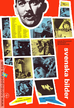 Svenska bilder 1964 movie poster Hans Alfredson Birgitta Andersson Monica Zetterlund Tage Danielsson Poster artwork: Ranke Sandgren Production: AB Svenska Ord