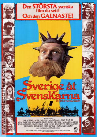 Sverige åt svenskarna 1980 poster Tommy Körberg Janne Carlsson Allan Edwall Björn Skifs Mats Helge Olsson Per Oscarsson Kultfilmer