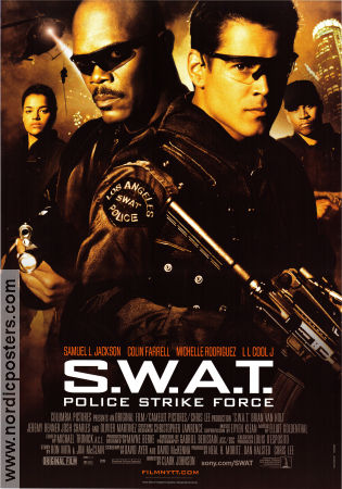 S.W.A.T. 2003 movie poster Samuel L Jackson Colin Farrell Michelle Rodriguez Clark Johnson