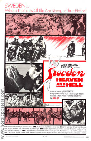 Sweden Heaven and Hell 1968 movie poster Edmund Purdom Luigi Scattini