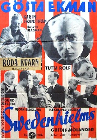 Swedenhielms 1935 movie poster Gösta Ekman Tutta Rolf Håkan Westergren Sigurd Wallén Ingrid Bergman