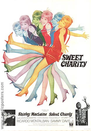 Sweet Charity 1969 movie poster Shirley MacLaine John McMartin Sammy Davis Jr Bob Fosse Dance