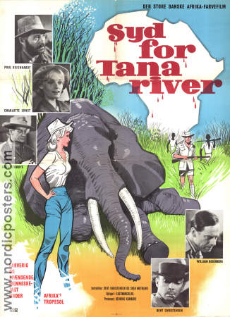 Syd for Tana River 1963 poster Poul Reichhardt Finn Holten Hansen