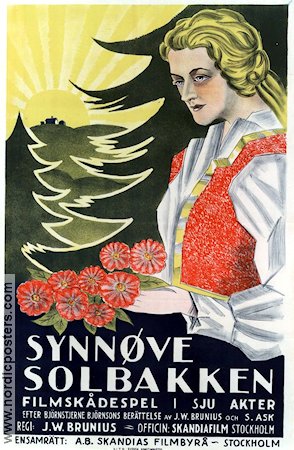 Synnöve Solbakken 1919 movie poster Harald Aimarsen John W Brunius