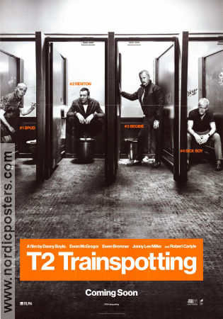 T2 Trainspotting 2017 movie poster Ewan McGregor Ewen Bremner Jonny Lee Miller Danny Boyle Trains