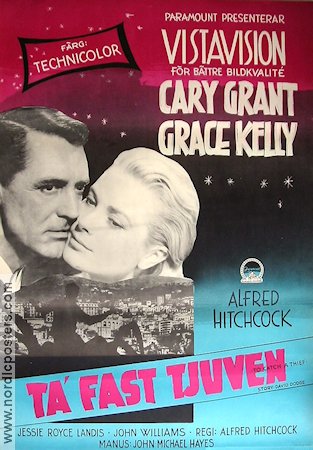 To Catch a Thief 1956 movie poster Cary Grant Grace Kelly Alfred Hitchcock