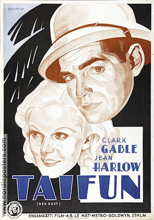 Red Dust 1932 movie poster Clark Gable Jean Harlow