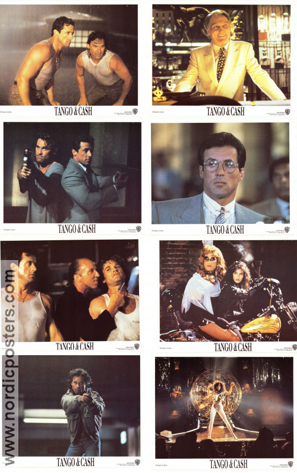 Tango and Cash 1989 lobby card set Sylvester Stallone Kurt Russell Teri Hatcher Andrey Konchalovskiy