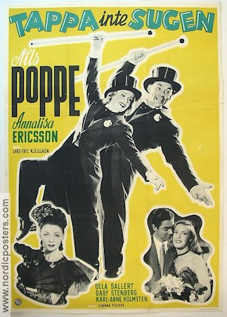 Tappa inte sugen 1947 movie poster Nils Poppe Annalisa Ericson Ulla Sallert Lars-Eric Kjellgren Dance