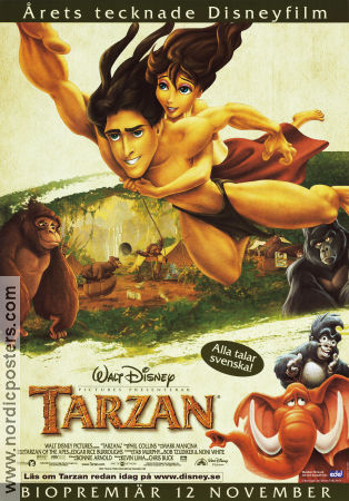 Tarzan Disney 1999 movie poster Tony Goldwyn Chris Buck Find more: Tarzan