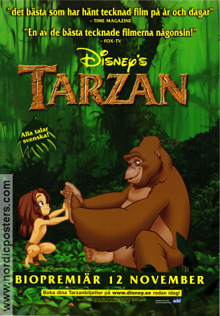 Tarzan Disney 1999 movie poster Tony Goldwyn Chris Buck Find more: Tarzan