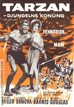 Tarzan the Ape Man 1959 movie poster Denny Miller Joanna Barnes Joseph M Newman Find more: Tarzan