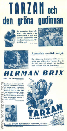 Tarzan and the Green Goddess 1937 movie poster Herman Brix Find more: Tarzan