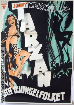 Tarzan Triumphs 1943 movie poster Johnny Weissmuller Find more: Tarzan Adventure and matine Find more: Nazi