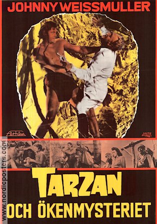 Tarzan´s Desert Mystery 1943 movie poster Johnny Weissmuller Nancy Kelly Johnny Sheffield William Thiele