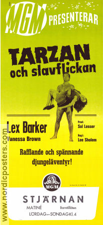 Tarzan and the Slave Girl 1950 movie poster Lex Barker Vanessa Brown Robert Alda Lee Sholem Find more: Tarzan