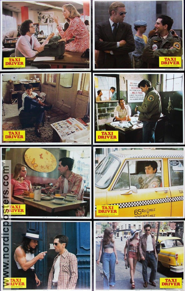 Taxi Driver 1976 lobby card set Robert De Niro Jodie Foster Cybill Shepherd Harvey Keitel Martin Scorsese