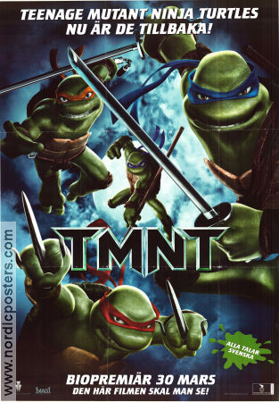 TMNT 2007 movie poster Patrick Stewart Mako Chris Evans Kevin Munroe Animation