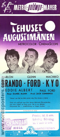 The Teahouse of the August Moon 1956 movie poster Marlon Brando Glenn Ford Machiko Kyo Daniel Mann Asia