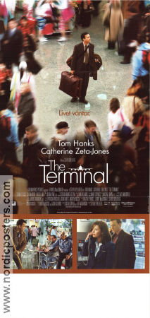The Terminal 2004 movie poster Tom Hanks Catherine Zeta-Jones Steven Spielberg Planes Travel