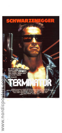 The Terminator 1984 poster Arnold Schwarzenegger Michael Biehn Linda Hamilton James Cameron Glasögon Vapen Kultfilmer