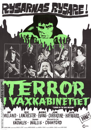 Terror in the Wax Museum 1975 movie poster Ray Milland John Carradine