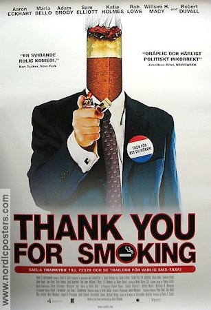 Thank You for Smoking 2005 movie poster Aaron Eckhart Smoking