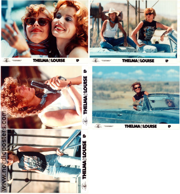 Thelma and Louise 1991 lobbykort Susan Sarandon Geena Davis Brad Pitt Harvey Keitel Ridley Scott