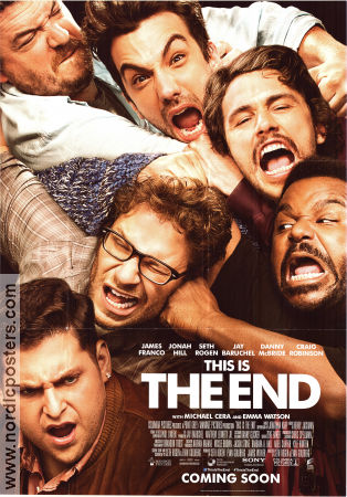 This is the End 2013 movie poster James Franco Jonah Hill Seth Rogen Evan Goldberg