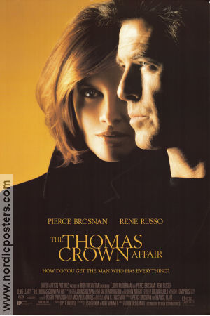 The Thomas Crown Affair 1999 movie poster Pierce Brosnan Rene Russo Denis Leary John McTiernan