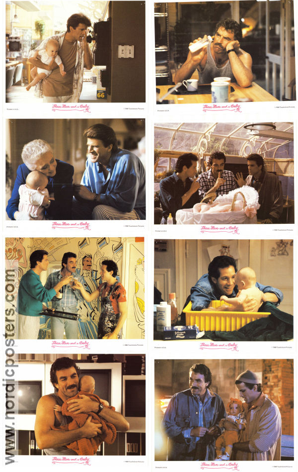 Three Men and a Little Lady 1990 lobby card set Tom Selleck Steve Guttenberg Ted Danson Emile Ardolino