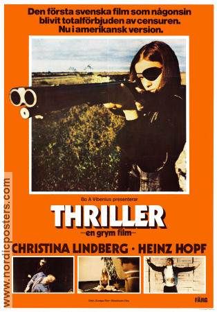 Thriller: A Cruel Picture 1974 poster Christina Lindberg Heinz Hopf Despina Tomazani Bo Arne Vibenius Cult movies