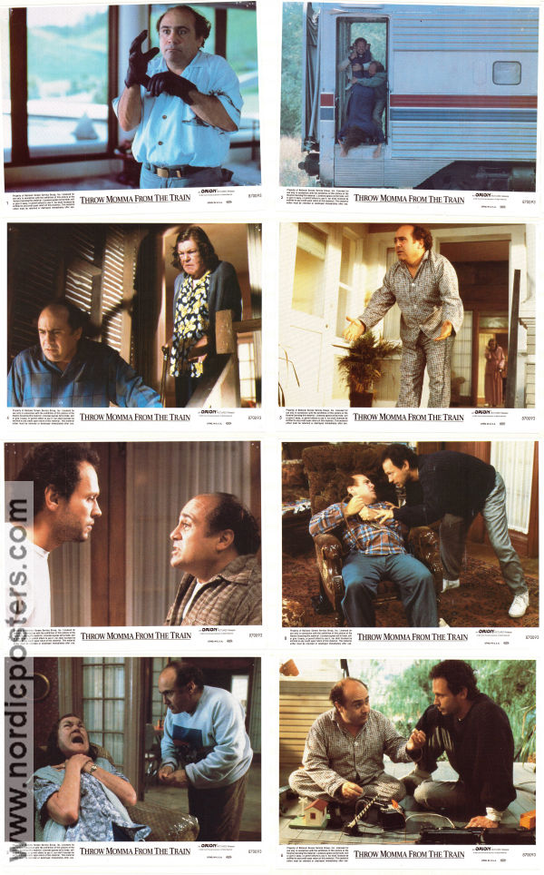 Throw Momma From the Train 1987 lobby card set Billy Crystal Kim Greist Danny de Vito Trains