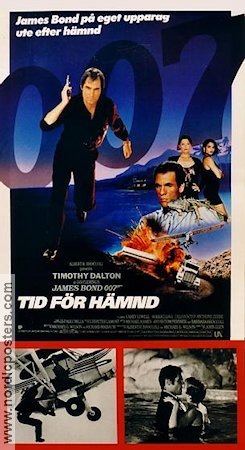 Tid för hämnd 1989 poster Timothy Dalton Robert Davi Carey Lowell John Glen