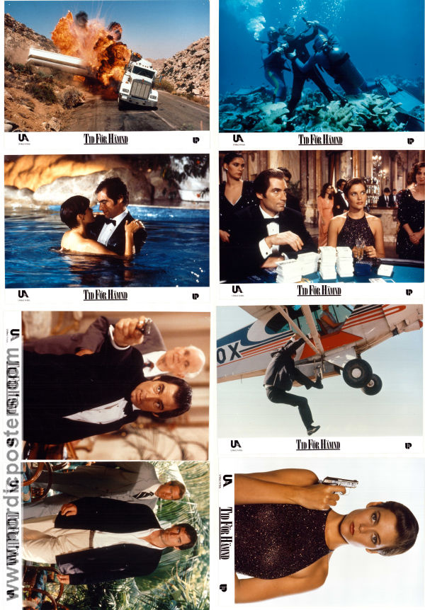 Licence to Kill 1989 lobby card set Timothy Dalton Robert Davi Carey Lowell John Glen Mountains