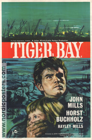 Tiger Bay 1959 movie poster John Mills Horst Buchholz J Lee Thompson