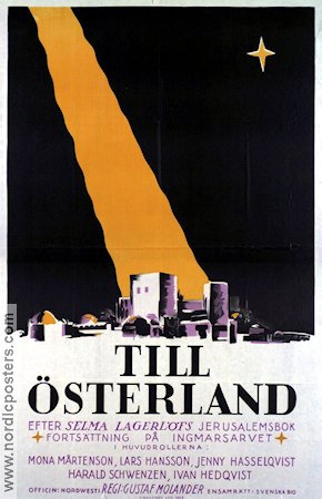 Till österland 1926 movie poster Mona Mårtensson Lars Hanson Writer: Selma Lagerlöf