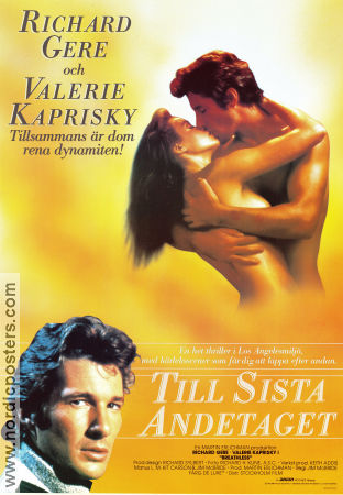 Till sista andetaget 1983 poster Richard Gere Valérie Kaprisky Jim McBride