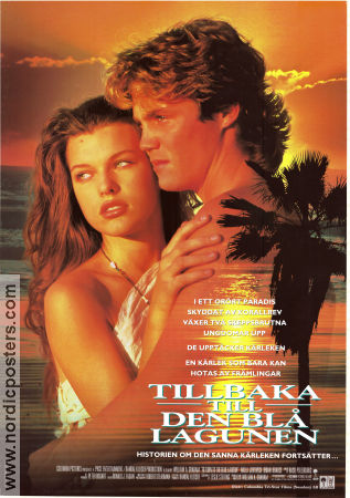 Return to the Blue Lagoon 1991 movie poster Milla Jovovich Brian Krause William A Graham Romance Beach