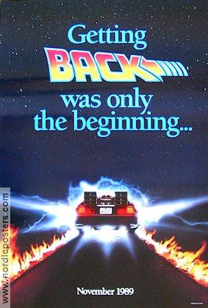 Back to the Future Part II 1989 movie poster Michael J Fox Christopher Lloyd Lea Thompson Robert Zemeckis Cars and racing