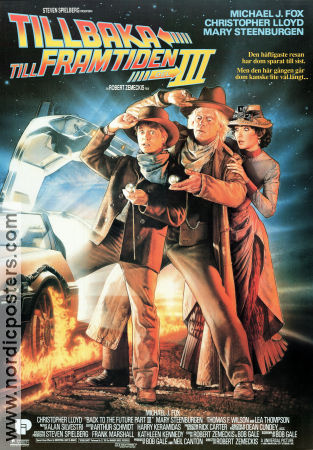 Back to the Future Part III 1990 movie poster Michael J Fox Christopher Lloyd Mary Steenburgen Robert Zemeckis