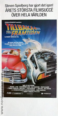 Back to the Future 1985 movie poster Michael J Fox Christopher Lloyd Robert Zemeckis Cars and racing