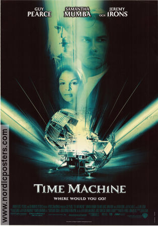 The Time Machine 2002 movie poster Guy Pearce Yancey Arias Mark Addy Jeremy Irons Simon Wells
